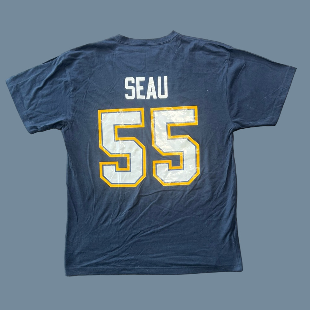 Junior Seau San Diego Chargers Vintage 75th Mitchell & Ness Football T-Shirt